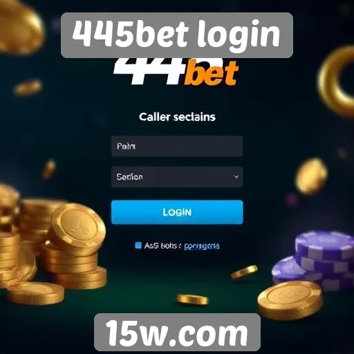 Facilidades de acesso no site 445bet login